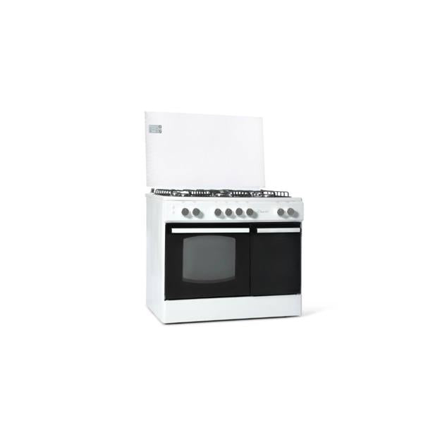 Freestanding Cooker with Bottle Compartment 90 cm White